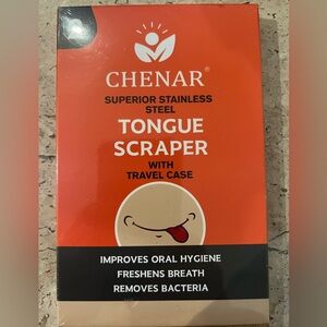 Chenar Superior Stainless Steel Tongue Scrapers with Case 2 Pack